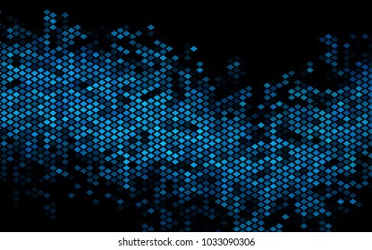 Dark BLUE vector modern geometrical background. Abstract template. Geometric pattern in square style with gradient.