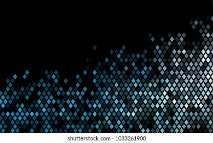 Dark BLUE vector modern geometrical background. Abstract template. Geometric pattern in square style with gradient.