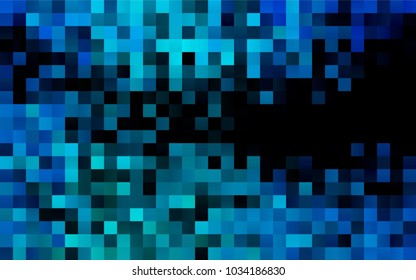Dark BLUE vector modern geometrical background. Abstract template. Geometric pattern in square style with gradient.