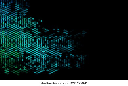Dark BLUE vector modern geometrical background. Abstract template. Geometric pattern in square style with gradient.