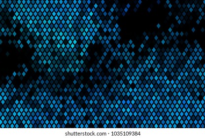 Dark BLUE vector modern geometrical background. Abstract template. Geometric pattern in square style with gradient.