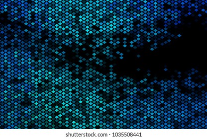 Dark BLUE vector modern geometrical background. Abstract template. Geometric pattern in square style with gradient.