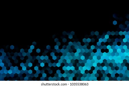 Dark BLUE vector modern geometrical abstract background. Texture, brand-new background. Geometric background in Origami style with gradient. 