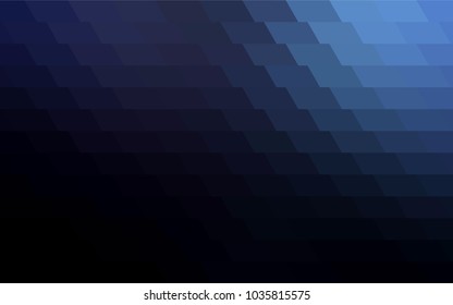 Dark BLUE vector modern geometrical background. Abstract template. Geometric pattern in square style with gradient.