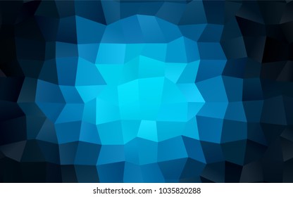 Dark BLUE vector modern geometrical background. Abstract template. Geometric pattern in square style with gradient.