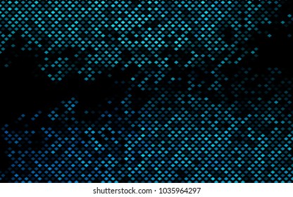 Dark BLUE vector modern geometrical background. Abstract template. Geometric pattern in square style with gradient.
