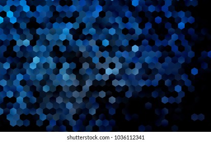 Dark BLUE vector modern geometrical abstract background. Texture, brand-new background. Geometric background in Origami style with gradient. 