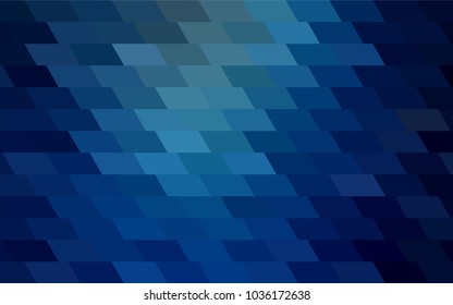 Dark BLUE vector modern geometrical background. Abstract template. Geometric pattern in square style with gradient.