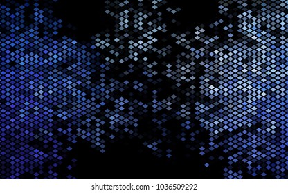 Dark BLUE vector modern geometrical background. Abstract template. Geometric pattern in square style with gradient.