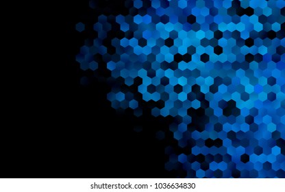 Dark BLUE vector modern geometrical abstract background. Texture, brand-new background. Geometric background in Origami style with gradient. 