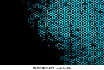 Dark BLUE vector modern geometrical background. Abstract template. Geometric pattern in square style with gradient.