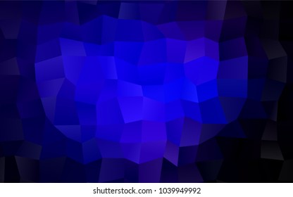 Dark BLUE vector modern geometrical background. Abstract template. Geometric pattern in square style with gradient.