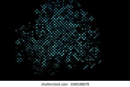 Dark BLUE vector modern geometrical background. Abstract template. Geometric pattern in square style with gradient.