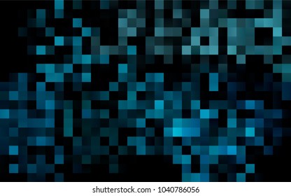 Dark BLUE vector modern geometrical background. Abstract template. Geometric pattern in square style with gradient.