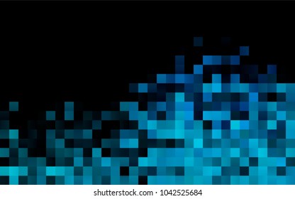 Dark BLUE vector modern geometrical background. Abstract template. Geometric pattern in square style with gradient.