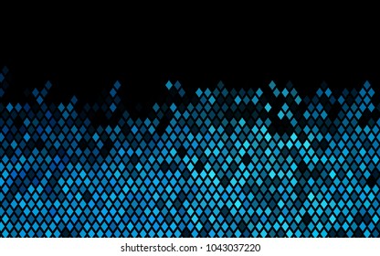 Dark BLUE vector modern geometrical background. Abstract template. Geometric pattern in square style with gradient.