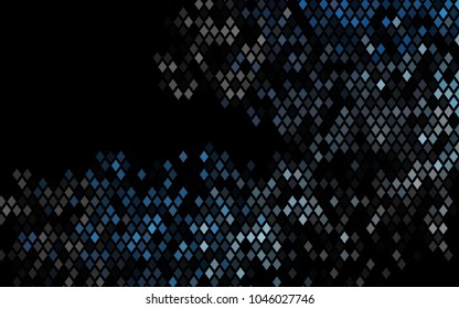 Dark BLUE vector modern geometrical background. Abstract template. Geometric pattern in square style with gradient.