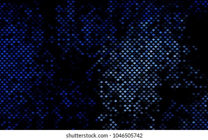 Dark BLUE vector modern geometrical background. Abstract template. Geometric pattern in square style with gradient.