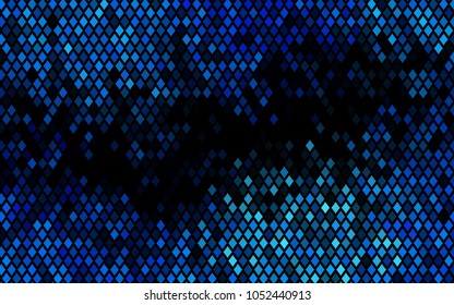 Dark BLUE vector modern geometrical background. Abstract template. Geometric pattern in square style with gradient.