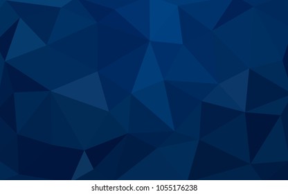 DARK BLUE vector modern geometrical abstract background. Texture, new background. Geometric background in Origami style with gradient. 