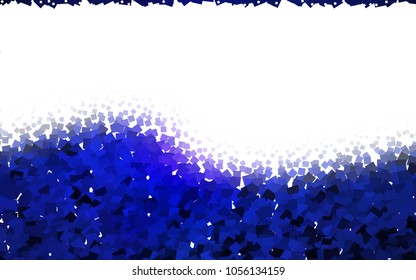 Dark BLUE vector modern geometrical background. Abstract template. Geometric pattern in square style with gradient.