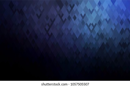 Dark BLUE vector modern geometrical background. Abstract template. Geometric pattern in square style with gradient.