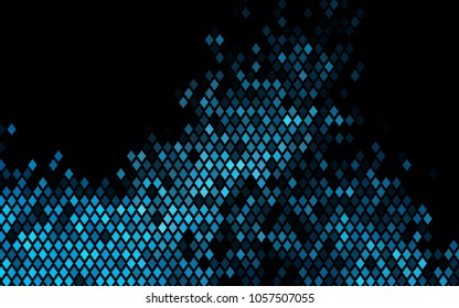 Dark BLUE vector modern geometrical background. Abstract template. Geometric pattern in square style with gradient.