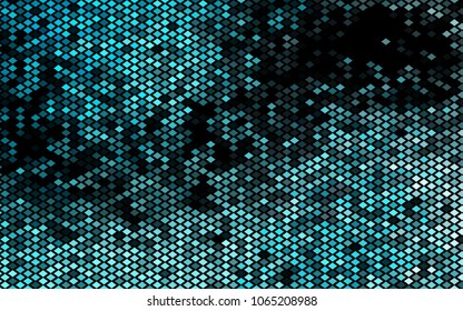 Dark BLUE vector modern geometrical background. Abstract template. Geometric pattern in square style with gradient.