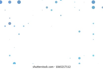 Dark BLUE vector modern geometrical circle abstract background. Dotted texture template. Geometric pattern in halftone style with gradient. 