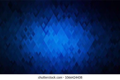 Dark BLUE vector modern geometrical background. Abstract template. Geometric pattern in square style with gradient.