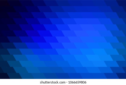 Dark BLUE vector modern geometrical background. Abstract template. Geometric pattern in square style with gradient.