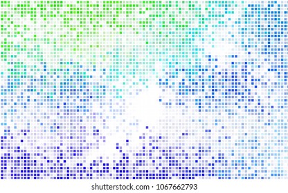 Dark BLUE vector modern geometrical background. Abstract template. Geometric pattern in square style with gradient.