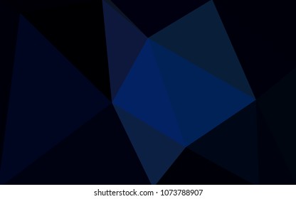 DARK BLUE vector modern geometrical abstract background. Texture, new background. Geometric background in Origami style with gradient. 