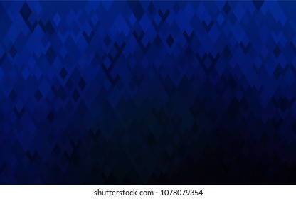Dark BLUE vector modern geometrical background. Abstract template. Geometric pattern in square style with gradient.