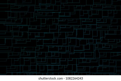 Dark BLUE vector modern geometrical background. Abstract template. Geometric pattern in square style with gradient.