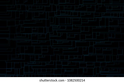 Dark BLUE vector modern geometrical background. Abstract template. Geometric pattern in square style with gradient.