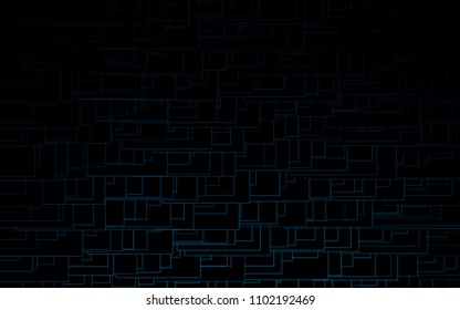 Dark BLUE vector modern geometrical background. Abstract template. Geometric pattern in square style with gradient.