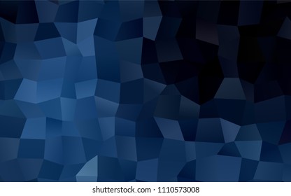 Dark BLUE vector modern geometrical background. Abstract template. Geometric pattern in square style with gradient.