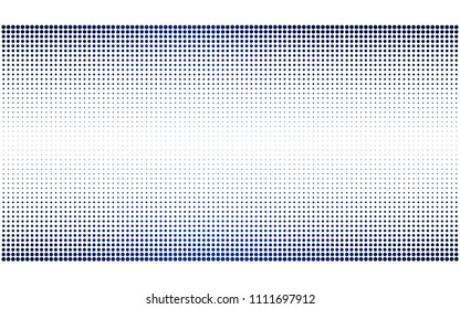 DARK BLUE vector modern geometrical circle abstract background. Dotted texture template. Geometric pattern in halftone style with gradient. 