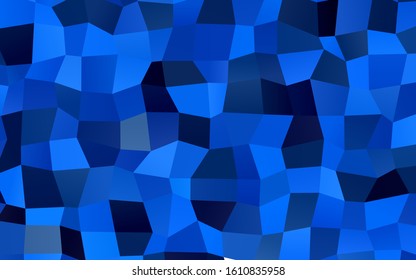 Dark BLUE vector modern geometrical background. Abstract template. Geometric pattern in square style with gradient.