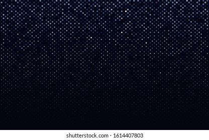 Dark BLUE vector modern geometrical circle abstract background. Dotted texture template. Geometric pattern in halftone style with gradient. 