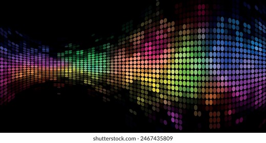 Dark BLUE vector modern geometrical circle abstract background. Dotted texture template. Geometric pattern in halftone style with gradient.