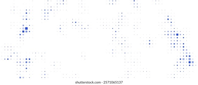 Dark BLUE vector modern geometrical background. Abstract template. Geometric pattern in square style with gradient.