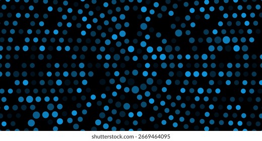 Fondo abstracto geométrico moderno del círculo del Vector AZUL oscuro. Plantilla de textura punteada. Patrón geométrico en estilo semitono con gradiente.