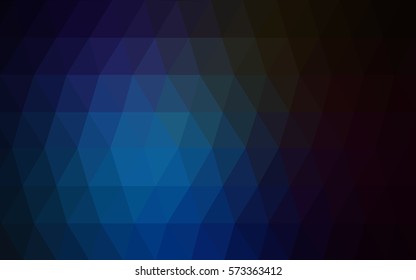 DARK BLUE vector modern geometrical abstract background. Texture, new background. Geometric background in Origami style with gradient. 
