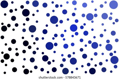 DARK BLUE vector modern geometrical circle abstract background. Dotted texture template. Geometric pattern in halftone style with gradient. 
