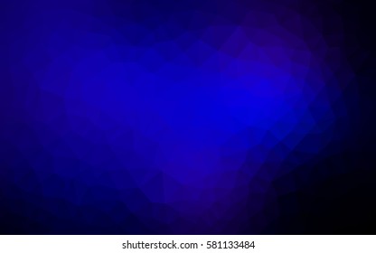 DARK BLUE vector modern geometrical abstract background. Texture, new background. Geometric background in Origami style with gradient. 