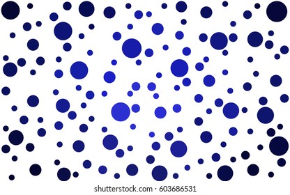 DARK BLUE vector modern geometrical circle abstract background. Dotted texture template. Geometric pattern in halftone style with gradient. 