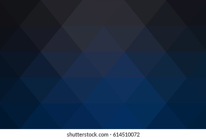 DARK BLUE vector modern geometrical abstract background. Texture, new background. Geometric background in Origami style with gradient. 