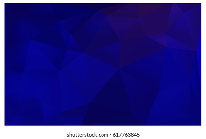 DARK BLUE vector modern geometrical abstract background. Texture, new background. Geometric background in Origami style with gradient. 